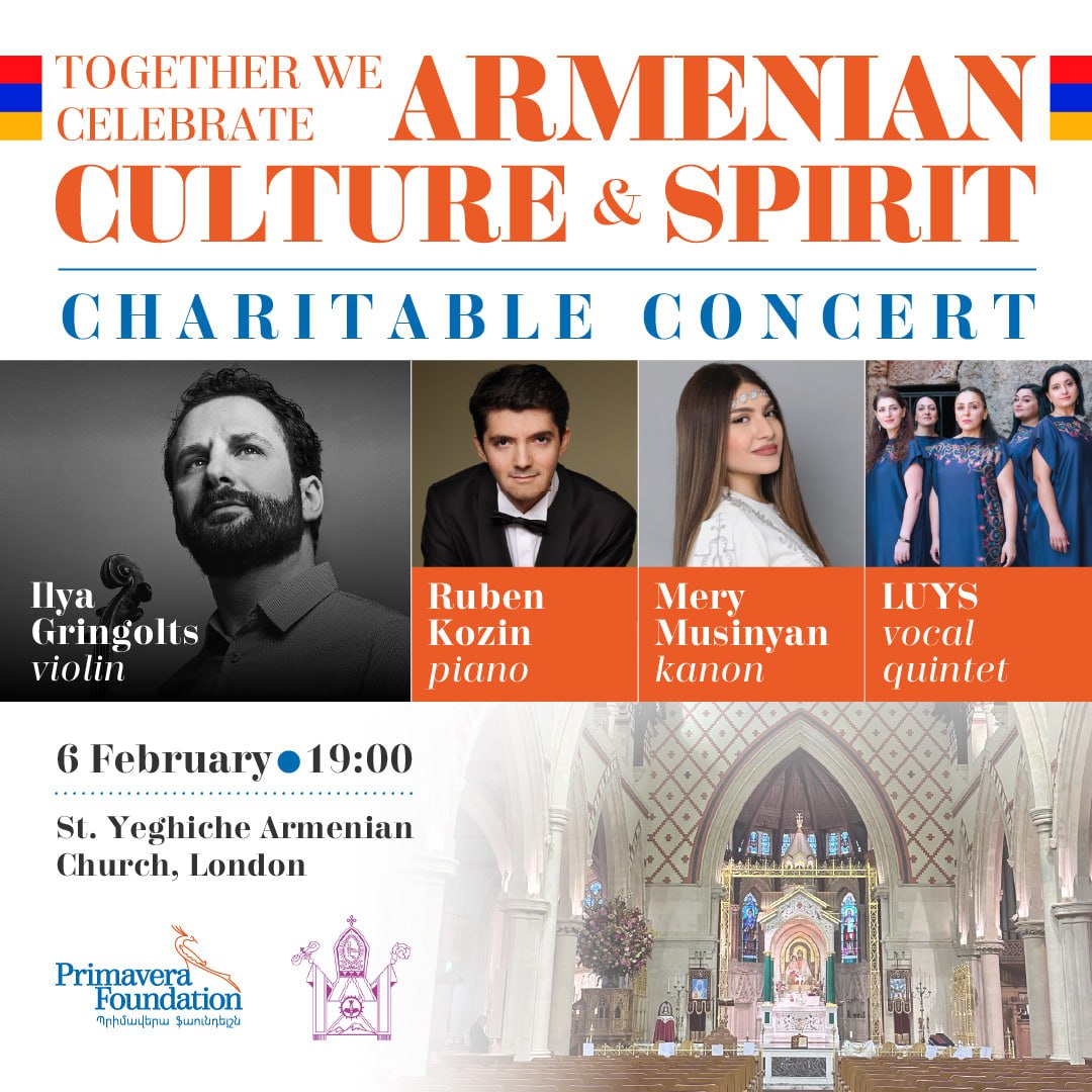 TOGETHER WE CELEBRATE ARMENIAN CULTURE & SPIRIT. CHARITABLE CONCERT